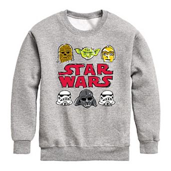 Boys 8-20 Star Wars Logo Doodle Crew Fleece Sweatshirt
