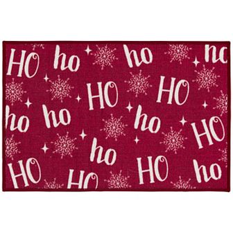 Loomaknoti Ho Ho Ho Throw Rug