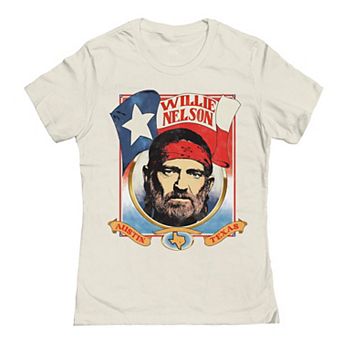 Juniors' Willie Nelson Austin Texas Graphic Tee