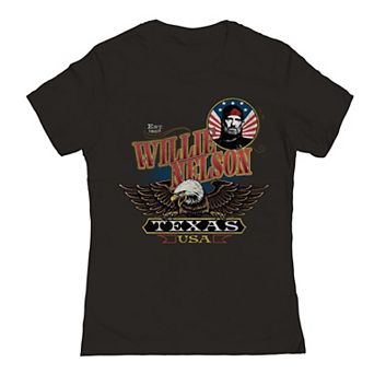 Juniors' Willie Nelson Texas Eagle Graphic Tee
