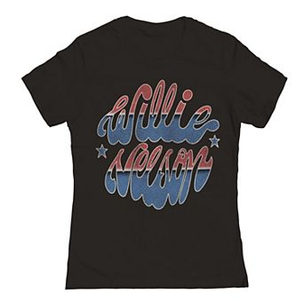 Juniors' Willie Nelson Graphic Tee
