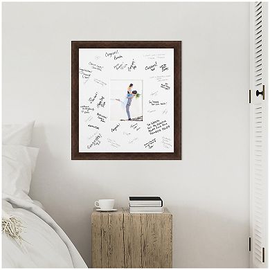 Warm Signature Mat Picture Frame, Photo Frame Guest Book Alternative Weddings, Graduations