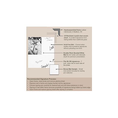 Florence Signature Mat Picture Frame, Photo Frame Guest Book Alternative Weddings, Graduations