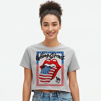 Juniors' Boxy Cropped Graphic Tee