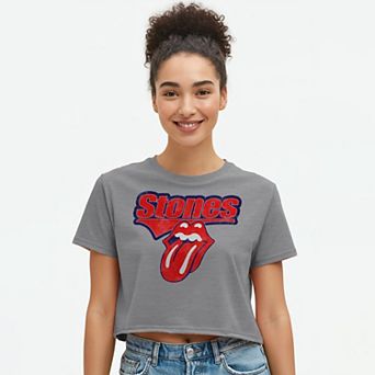 Juniors' Stones Graphic Boxy Cropped Tee