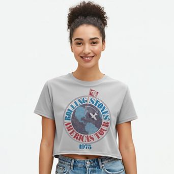 Juniors' Americas Tour 1975 Cropped Graphic Tee