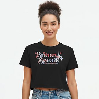 Juniors' Britney Spears Miss American Dream Cropped Graphic Tee