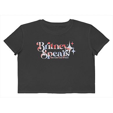 Juniors' Britney Spears Miss American Dream Cropped Graphic Tee