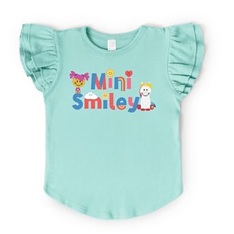 Mini Smiley Icons Unicorn - Flutter Sleeve Graphic T-Shirt