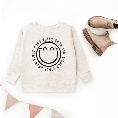 SmileyWorld Good Vibes Outline - Youth Graphic Sweatshirt