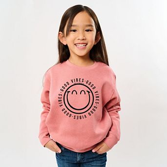 SmileyWorld Good Vibes Outline - Youth Graphic Sweatshirt