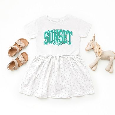 The Juniper Shop Varsity Sunset Chaser Toddler Dress