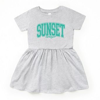 The Juniper Shop Varsity Sunset Chaser Toddler Dress