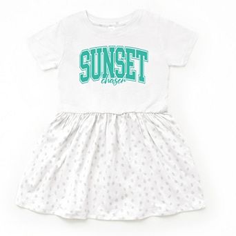 The Juniper Shop Varsity Sunset Chaser Toddler Dress