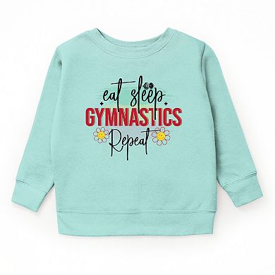 The Juniper Shop Eat Sleep Gymnastics Repeat Youth Sweatshirt