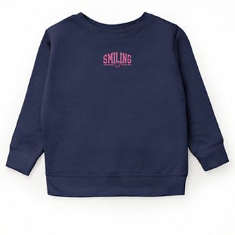 The Juniper Shop SmileyWorld Embroidered Arched Varsity Youth Sweatshirt