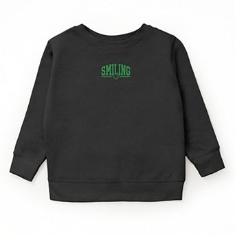 The Juniper Shop SmileyWorld Embroidered Arched Varsity Youth Sweatshirt