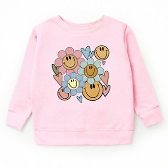 The Juniper Shop Flower Smiley Face Youth Sweatshirt