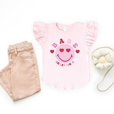 The Juniper Shop SmileyWorld Babe Smile Flutter Sleeve Tee