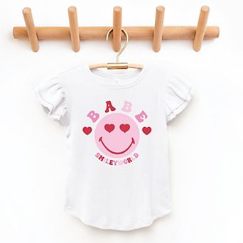 The Juniper Shop SmileyWorld Babe Smile Flutter Sleeve Tee