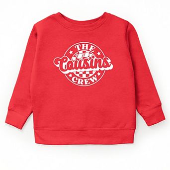 The Juniper Shop The Cousins Crew Checkered Youth Sweatshirt