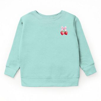 The Juniper Shop Coquette Strawberry Watercolor Youth Sweatshirt