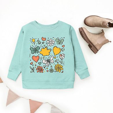 The Juniper Shop Flowers and Butterflies Youth Sweatshirt