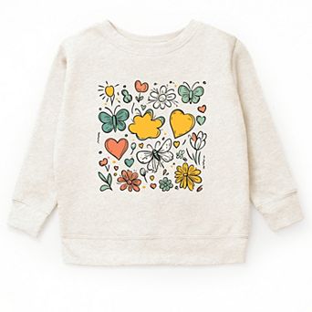 The Juniper Shop Flowers and Butterflies Youth Sweatshirt