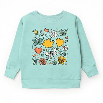 The Juniper Shop Flowers and Butterflies Youth Sweatshirt