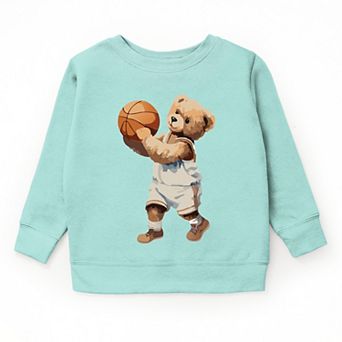 The Juniper Shop Watercolor Basketball Bear Youth Sweatshirt
