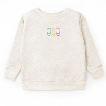 The Juniper Shop Embroidered Easter Bunny Outline Youth Sweatshirt