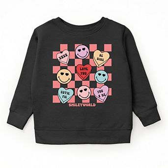 The Juniper Shop SmileyWorld Candy Heart Smile Solid Youth Sweatshirt