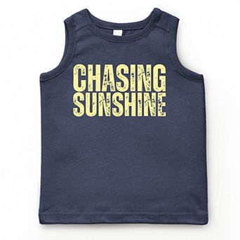The Juniper Shop Chasing Sunshine Block Distressed Youth Tank Top