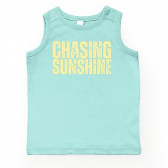 The Juniper Shop Chasing Sunshine Block Distressed Youth Tank Top