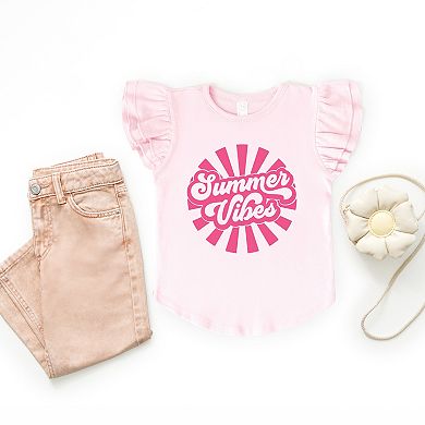 The Juniper Shop Summer Vibes Rays Flutter Sleeve Tee