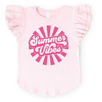 The Juniper Shop Summer Vibes Rays Flutter Sleeve Tee