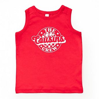 The Juniper Shop The Cousins Crew Checkered Youth Tank Top