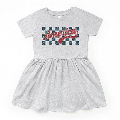 The Juniper Shop Checkered America Retro Toddler Dress