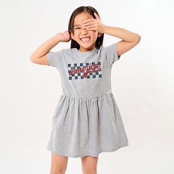 The Juniper Shop Checkered America Retro Toddler Dress