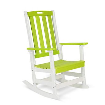 Aoodor Patio Rocking Chair, HDPE Rockers with All-Weather Design for Indoor/Outdoor