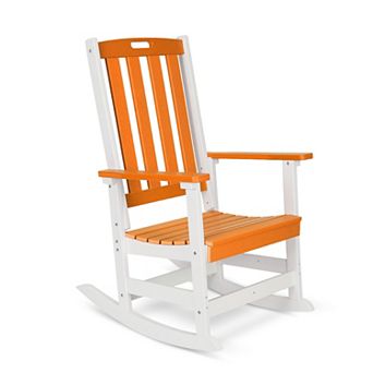 Aoodor Patio Rocking Chair, HDPE Rockers with All-Weather Design for Indoor/Outdoor