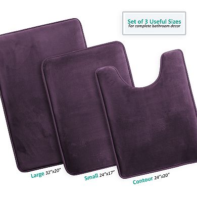 Ultra Soft Non-Slip Plush Memory Foam Bath Rug Collection