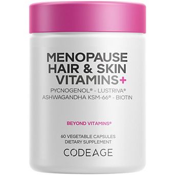 Codeage Menopause Hair & Skin Vitamins+, Biotin, Wild Yam, 60 ct