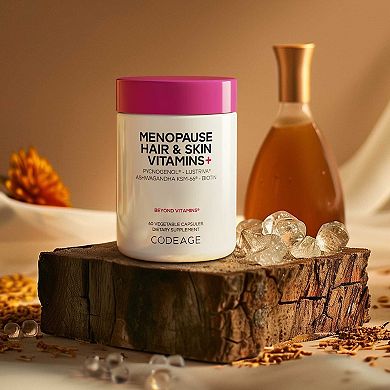 Codeage Menopause Hair & Skin Vitamins+, Biotin, Wild Yam, 60 Ct