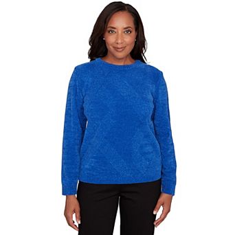 Plus Size Alfred Dunner Cable Chenille Pullover Sweater