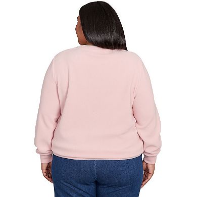 Plus Size Alfred Dunner Embellished Neckline Anti-Pill Sweater