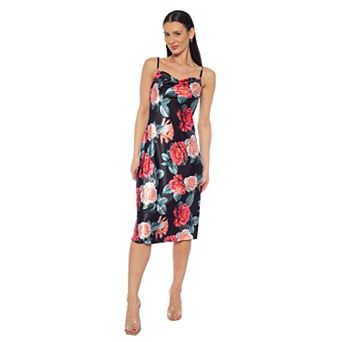 Women's bebe Satin Midi Slip Dress