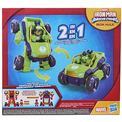 Marvel Iron Man & His Awesome Friends Iron Hulk 2-In-1 Mech Suit & Vehicle by Hasbro