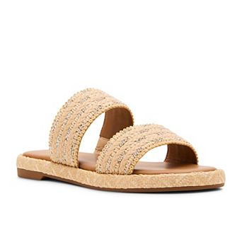 madden girl Admiree Women's Woven Slide Sandals