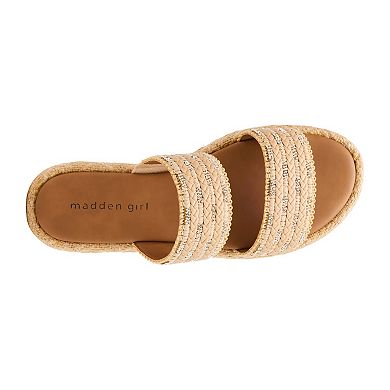 madden girl Admiree Women's Woven Slide Sandals